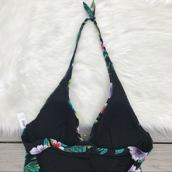 NWT Old Navy Palm Leaf Floral One Piece Swimsuit - Picture 5 of 10